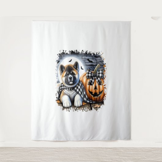 Activiteiten in de omgeving van Akita Dog Hallowee Wandkleed (Voorkant)