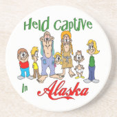 Activiteiten in de omgeving van Alaska Funny Trail Zandsteen Onderzetter (Voorkant)