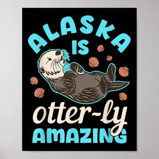 Activiteiten in de omgeving van Alaska Zee Otter V Poster (Voorkant)