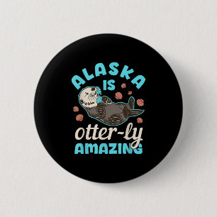 Activiteiten in de omgeving van Alaska Zee Otter V Ronde Button 5,7 Cm