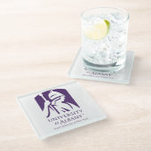 Activiteiten in de omgeving van Albany Iconic Logo Glazen Onderzetter (Schuin)