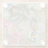 Activiteiten in de omgeving van Alice Cheshire Cat Glazen Onderzetter (Achterkant)