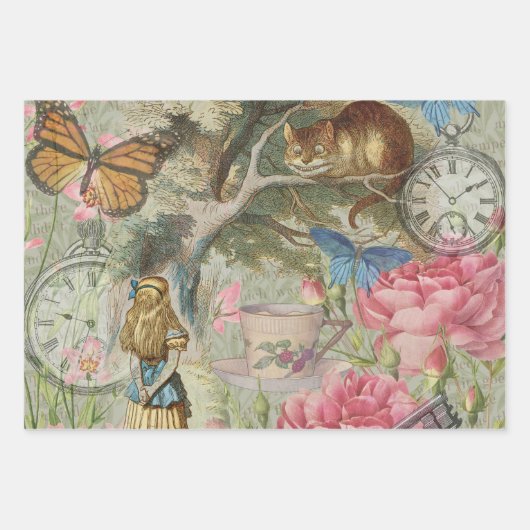 Activiteiten in de omgeving van Alice Cheshire Cat Inpakpapier Vel (Voorkant)