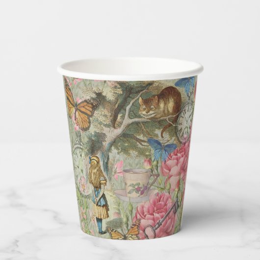 Activiteiten in de omgeving van Alice Cheshire Cat Papieren Bekers (Achterkant)