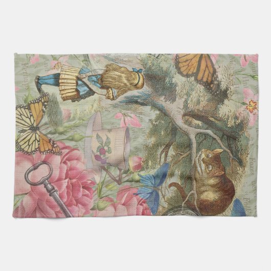 Activiteiten in de omgeving van Alice Cheshire Cat Theedoek (Horizontaal)