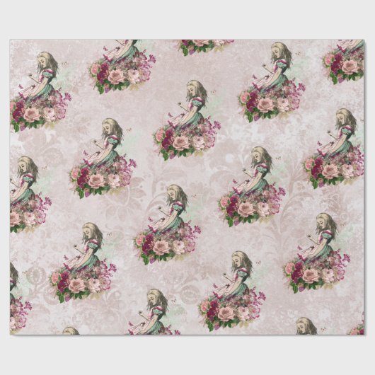 Activiteiten in de omgeving van Alice in Wonderlan Cadeaupapier (Vlak)