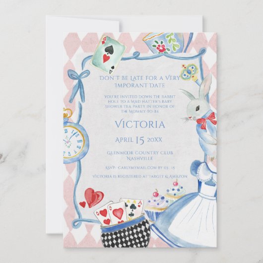 Activiteiten in de omgeving van Alice in Wonderlan Kaart (Voorkant)