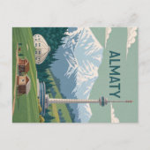 Activiteiten in de omgeving van Almaty Peaks and T Briefkaart (Voorkant)