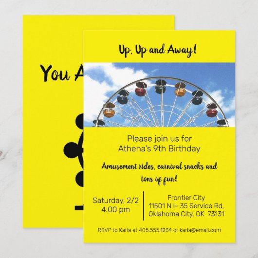 Activiteiten in de omgeving van Amusement Park Fer Kaart (Voorkant / Achterkant)