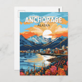 Activiteiten in de omgeving van Anchorage Alaska T Briefkaart (Voorkant / Achterkant)