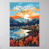 Activiteiten in de omgeving van Anchorage Alaska T Poster (Voorkant)