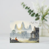 Activiteiten in de omgeving van Angkor Wat Cambodi Briefkaart (Staand voorkant)