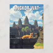 Activiteiten in de omgeving van Angkor Wat Cambodi Briefkaart (Voorkant)