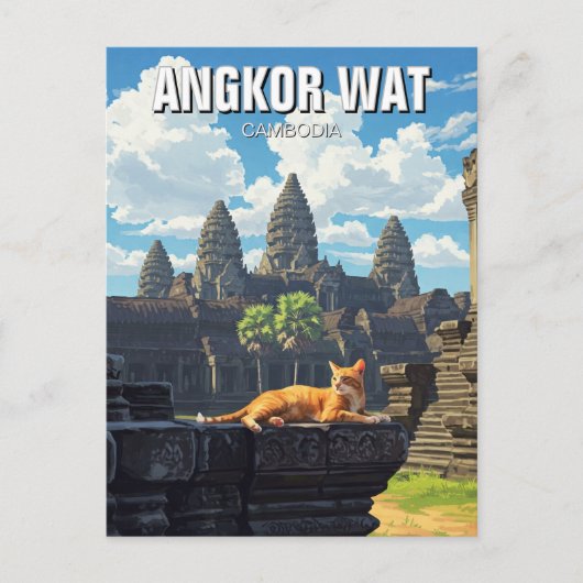 Activiteiten in de omgeving van Angkor Wat Cambodi Briefkaart (Voorkant)