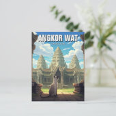 Activiteiten in de omgeving van Angkor Wat Cambodi Briefkaart (Staand voorkant)