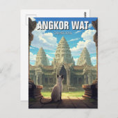 Activiteiten in de omgeving van Angkor Wat Cambodi Briefkaart (Voorkant / Achterkant)