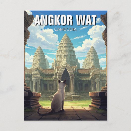 Activiteiten in de omgeving van Angkor Wat Cambodi Briefkaart (Voorkant)