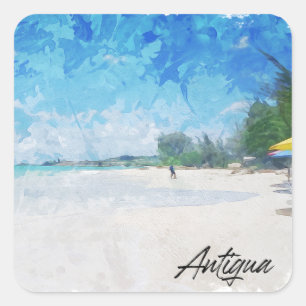 Activiteiten in de omgeving van Antigua Caribbean Vierkante Sticker