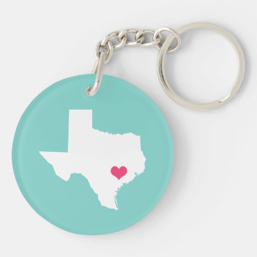 Activiteiten in de omgeving van Aqua & Pink Heart  Sleutelhanger (Achterkant)