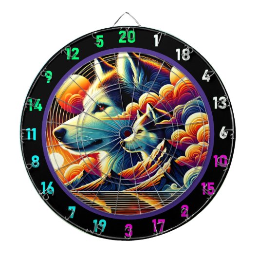 Activiteiten in de omgeving van Arctic Trail Husky Dartbord (Voorkant)