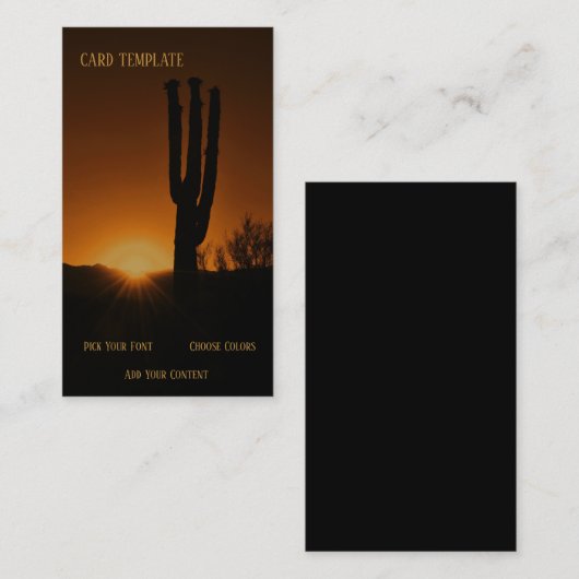 Activiteiten in de omgeving van Arizona Desert Sou Visitekaartje (Voorkant / Achterkant)
