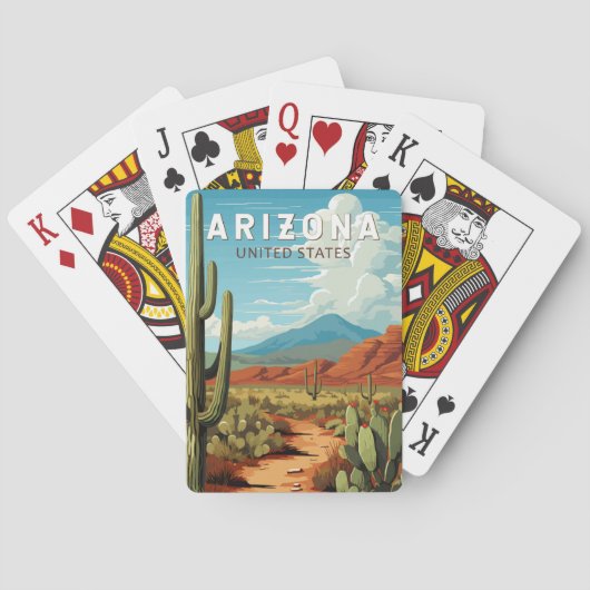 Activiteiten in de omgeving van Arizona Travel Art Pokerkaarten (Achterkant)
