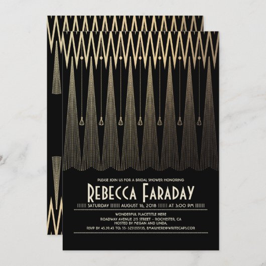 Activiteiten in de omgeving van Art Deco Black and Kaart (Voorkant / Achterkant)