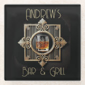 Activiteiten in de omgeving van Art Deco, Black & Glazen Onderzetter (Voorkant)