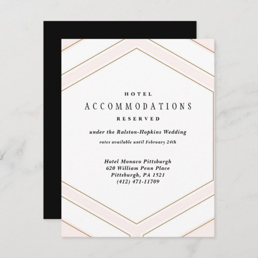 Activiteiten in de omgeving van Art Deco Geometric Informatiekaartje (Voorkant / Achterkant)