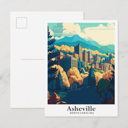 Activiteiten in de omgeving van Asheville North Ca Briefkaart (Voorkant / Achterkant)