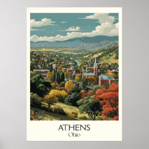 Activiteiten in de omgeving van Athens Ohio Colleg Poster