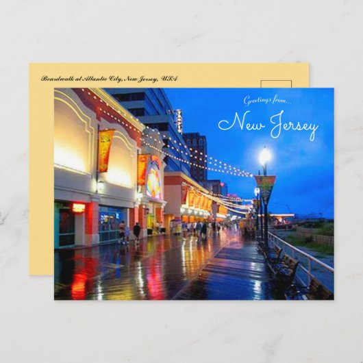 Activiteiten in de omgeving van Atlantic City New Briefkaart (Voorkant / Achterkant)