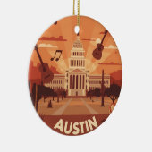 Activiteiten in de omgeving van Austin Texas Capit Keramisch Ornament (Rechts)