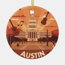 Activiteiten in de omgeving van Austin Texas Capit Keramisch Ornament