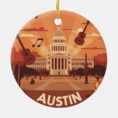 Activiteiten in de omgeving van Austin Texas Capit Keramisch Ornament (Achterkant)