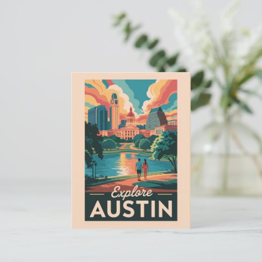 Activiteiten in de omgeving van Austin Texas Skyli Briefkaart (Staand voorkant)