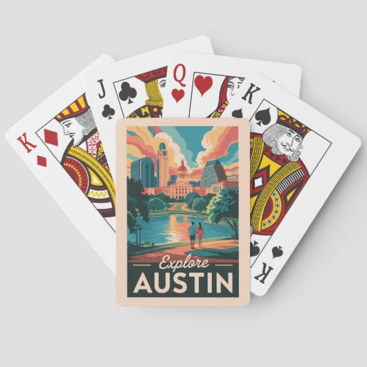 Activiteiten in de omgeving van Austin Texas Skyli Pokerkaarten (Achterkant)