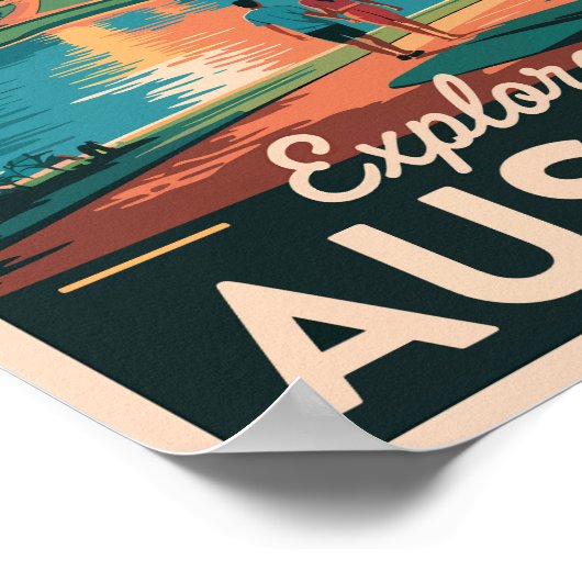 Activiteiten in de omgeving van Austin Texas Skyli Poster (Hoek)