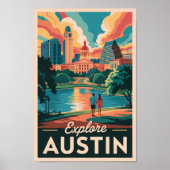 Activiteiten in de omgeving van Austin Texas Skyli Poster (Voorkant)