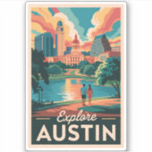 Activiteiten in de omgeving van Austin Texas Skyli Sticker (Voorkant)