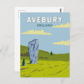 Activiteiten in de omgeving van Avebury England Tr Briefkaart (Voorkant / Achterkant)