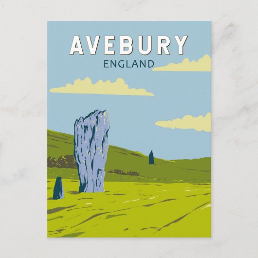 Activiteiten in de omgeving van Avebury England Tr Briefkaart (Voorkant)