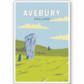 Activiteiten in de omgeving van Avebury England Tr Sticker (Voorkant)