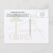 Activiteiten in de omgeving van Avenue of the Gian Briefkaart (Achterkant)