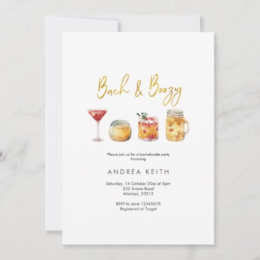 Activiteiten in de omgeving van Back and Boozy Bac Kaart (Voorkant)