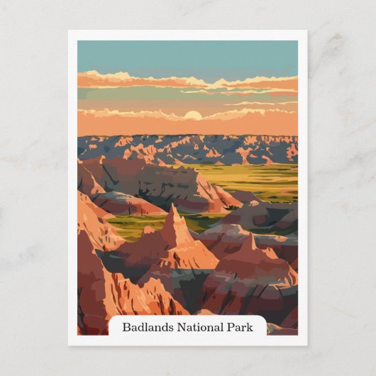 Activiteiten in de omgeving van Badlands National  Briefkaart (Voorkant)