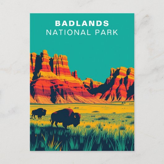 Activiteiten in de omgeving van Badlands National  Briefkaart (Voorkant)
