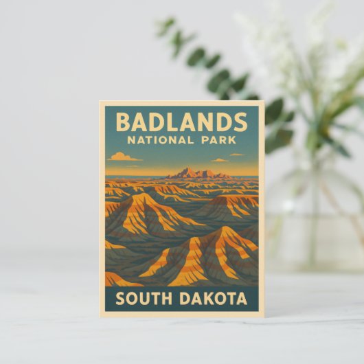 Activiteiten in de omgeving van Badlands National  Briefkaart (Staand voorkant)