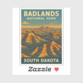Activiteiten in de omgeving van Badlands National  Sticker (Vel)