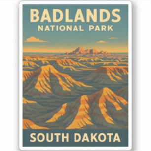 Activiteiten in de omgeving van Badlands National Sticker